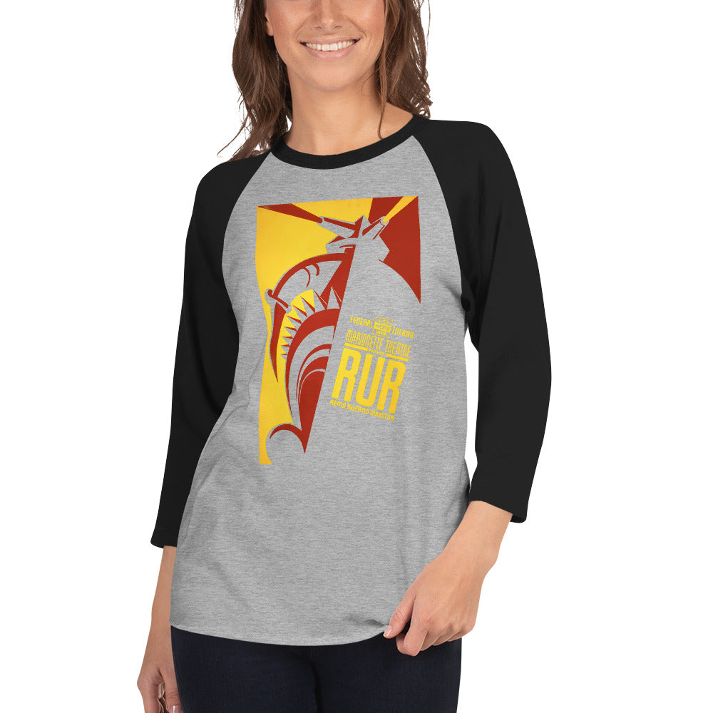 Rosssum's Universal Robots (RUR) - WPA Artwork - 3/4 sleeve raglan